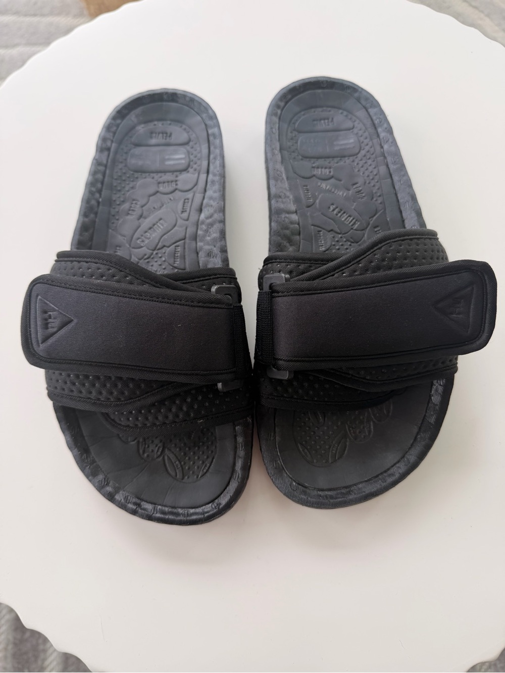 Adidas human race slides